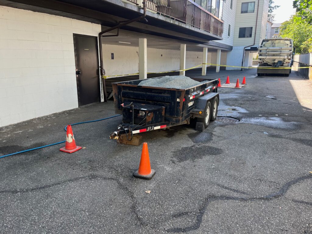 Trailer with Road Mulch